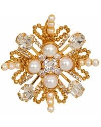 Balmain - Brosche „Brandebourg“ Mit Perlen Und Kristallen - Lyst