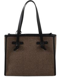 Gianni Chiarini - Strukturierte Shopper-Tasche Mit Fischgrätenmuster - Lyst
