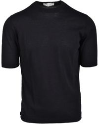 FILIPPO DE LAURENTIIS - Truien & Vesten ,Zwart ,Katoen Katoenen Stijlvolle Maglia Shirt - Lyst