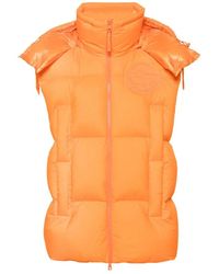 Moncler - Jassen ,Oranje ,Apus Down Vest - Lyst