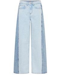 Ichi - Jeans ,Blauw ,Wide Jeans - Lyst