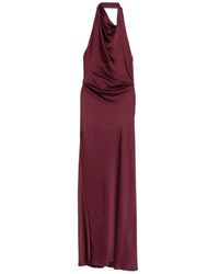 Jonathan Simkhai - Kleedjes ,Rood ,Polyester Reannon Draped Satin Gown - Lyst