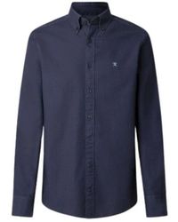 Hackett - Tailored Fit Garment Dyed Oxford-Overhemd - Lyst