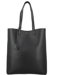 Saint Laurent - Tassen ,Zwart ,Zwarte Leren Handtas Bold Shopping Tas - Lyst