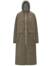 K-Way - Jassen ,Groen ,Polyester Pernilla Stretch Dot Jas - Lyst
