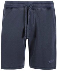 Woolrich - Blaue baumwoll-bermuda-shorts mit elastischem bund - Lyst