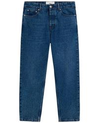 Ami Paris - Blauwe Denim Jeans Met Klassieke Stijl - Lyst