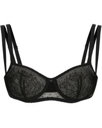 Dolce & Gabbana - Sujetador balconette de encaje negro - Lyst