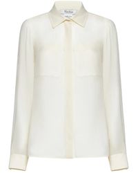 Max Mara - Overhemden ,Ercole Sheer Silk Shirt - Lyst