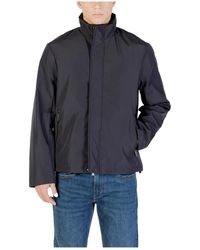 ARMANI EXCHANGE - Jassen ,Blauw ,Polyester Moderne Blouson Jack Voor Mannen - Lyst