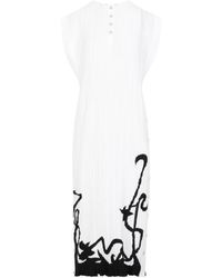Lanvin - Geplooide Midi Jurk - Lyst