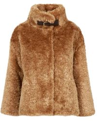 Herno - Jassen ,Katoen Zachte Faux Fur Jas - Lyst