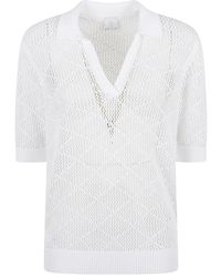 Eleventy - Weiße Baumwollpullover Hergestellt - Lyst