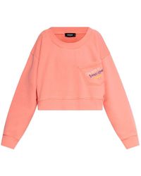 DSquared² - Hoodies & Sweatvesten ,Roze ,Katoen Sweatshirt Capsule Summer Lovers - Lyst