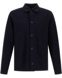Herno - Jassen ,Blauw ,Polyester Shacket - Lyst