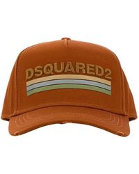 DSquared² - Accessoires ,Oranje ,Katoen Baseball Cap - Lyst