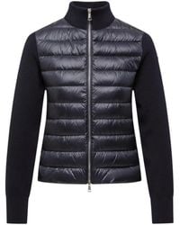 Moncler - Gewatteerd Wollen Vest Met Rits - Lyst