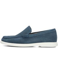 HUGO - Blaue Wildleder-Loafer Für Herren - Lyst