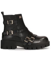 Kazar - Flache Stiefel Verziert Mit Riemen Und Schnallen - Lyst