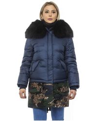 MR & MRS - Jassen ,Blauw ,Kasjmier Tijdloze Parka Jas Met Afneembare Bontkraag - Lyst
