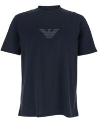 Emporio Armani - Logo Cotton T-Shirt - Lyst