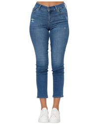 Liu Jo - Denim cropped jeans mit schmalem bein - Lyst
