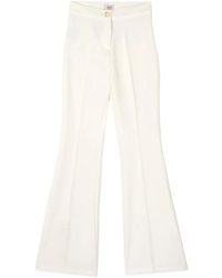 Oltre - Flare Broek Met Hoge Taille - Lyst