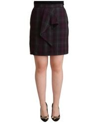 Bencivenga - Karierte rüschen minirock - Lyst