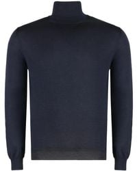 Malo - Truien & Vesten ,Blauw ,Kasjmier Cashmere Turtleneck Pullover Ribbed Knit - Lyst