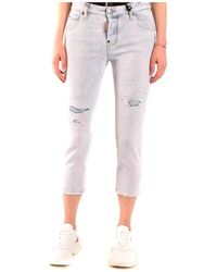 DSquared² - Ripped Button-Fly Jeans Met Zakken - Lyst