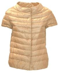 Herno - Jassen ,Bruin ,Nylon Kort Puffer Jack - Lyst