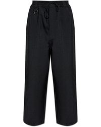Y-3 - Broeken ,Zwart ,Polyester Sport Uniform Pinstripe Trainingsbroek - Lyst