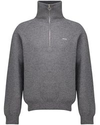Prada - Truien & Vesten ,Grijs ,Wol Wol En Kasjmier Polo - Lyst