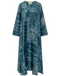 Momoní - Kleedjes ,Blauw ,Lange Jurk - Lyst