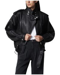 Isabel Marant - Jassen ,Zwart ,Leer Farza Jacket - Lyst
