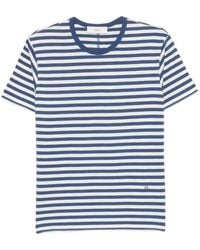 DUNST - Tops ,Blauw ,Katoen Gestreepte T-Shirt - Lyst