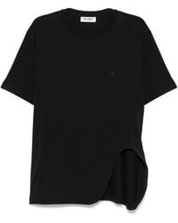 The Attico - T-Shirt Met Ronde Hals En Geborduurd Logo - Lyst