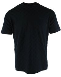 Armani - Tops ,Blauw ,Katoen Katoenen T-Shirt Voor - Lyst