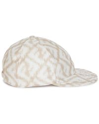 Fendi - Ff Logo-Print Seiden Baseball Cap - Lyst