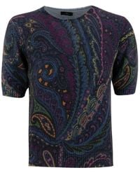 Etro - Truien & Vesten ,Veelkleurig ,Wol Zachte Wol Kasjmier Trui - Lyst
