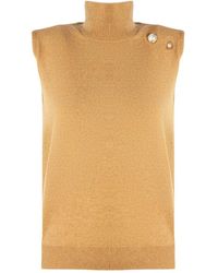 Alberta Ferretti - Parelmoer-Versierd Coltrui Vest - Lyst