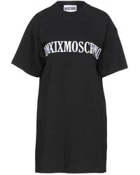 Moschino - Couture t-shirt kleid mit logo-stickerei - Lyst