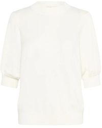 Kaffe - Femininer Falten Pullover Pullover Kreide - Lyst