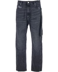 44 Label Group - Jeans Mit Logo-Patch Auf Der Rückseite Und Seitenriemen - Lyst