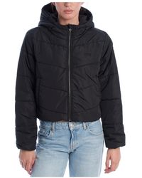 Vans - Jassen ,Zwart ,Polyester Mte Foundry Crop Puff Jacket - Lyst