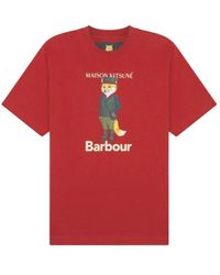 Barbour - Maison kitsuné beaufort fox t-shirt - Lyst