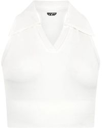 Philipp Plein - Polo Neck Cropped Top - Lyst