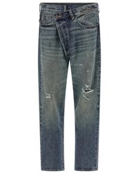 R13 - Jeans ,Blauw ,Katoen Crossover Jeans - Lyst