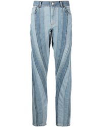 Mugler - Spiral straight-leg jeans - Lyst