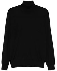 Fedeli - Truien & Vesten ,Zwart ,Kasjmier Stijlvolle Sweater Mu 007124 - Lyst